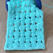 Load image into Gallery viewer, Top Ten (10) Stitches Volume 2 Lace Patterns: Acorn, Chevron, Open Honeycomb, Paw, Ridged Ribbon, Tilted Blocks, Wheat, Zig Zag Eyelet