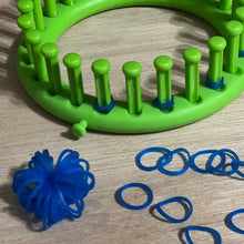 Load image into Gallery viewer, Knitting Loom Rubber Band Markers Bunch Yellow Purple Blue Orange Pink Green Blue