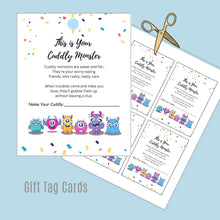 Load image into Gallery viewer, Cuddly Monster Gift Tags