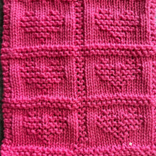 Load image into Gallery viewer, Loom Knit Garter Stitch Heart Pattern