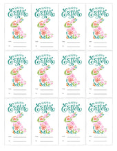 Load image into Gallery viewer, Floral Easter Bunny Printable Gift Tags