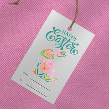 Load image into Gallery viewer, Floral Easter Bunny Printable Gift Tags