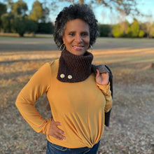 Load image into Gallery viewer, Loom Knit Garter Stitch Cowl Neck Warmer Scarf Coyright Loomahat