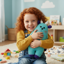 Load image into Gallery viewer, Loom knit monster doll pattern