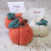 Load image into Gallery viewer, Loom Knit Pumpkin Project Pattern with Video on a 24 Peg round loom by Loomahat