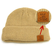 Load image into Gallery viewer, Rectangular "Made with Love" PU Leather Labels Tags with 4 Holes