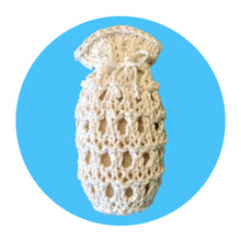 Load image into Gallery viewer, Loom knit soap sack pattern Eyelets Lace Stitch Loomahat