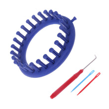 Load image into Gallery viewer, 24 Peg Circular Round Knitting Loom Blue