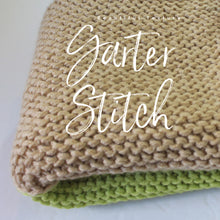 Load image into Gallery viewer, Loom Knit Garter Stitch Blanket Pattern made on a 24 Peg Loom with Video Tutorial by Loomahat Copyright