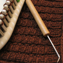 Load image into Gallery viewer, Loom Knit Bamboo Stitch Pattern Copyright Loomahat