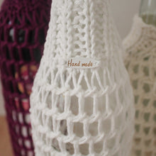 Load image into Gallery viewer, Mesh Wine Bottle Sleeve Cover Cozy Pattern
