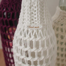 Load image into Gallery viewer, Mesh Wine Bottle Sleeve Cover Cozy Pattern