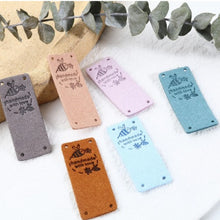 Load image into Gallery viewer, Bumble Bee Handmade with Love Pu Leather Tabs labels