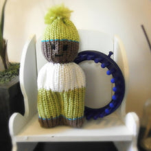 Load image into Gallery viewer, 24 Peg Loom Knit Comfort Baby Doll Pattern Copyright Loomahat