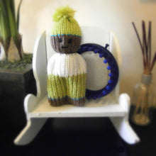 Load image into Gallery viewer, 24 Peg Loom Knit Comfort Baby Doll Pattern Copyright Loomahat