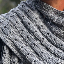 Load image into Gallery viewer, Loom Knitting Eyelet Cables Stitch Scarf Pattern On Circular Loom with Video Copyright Loomahat