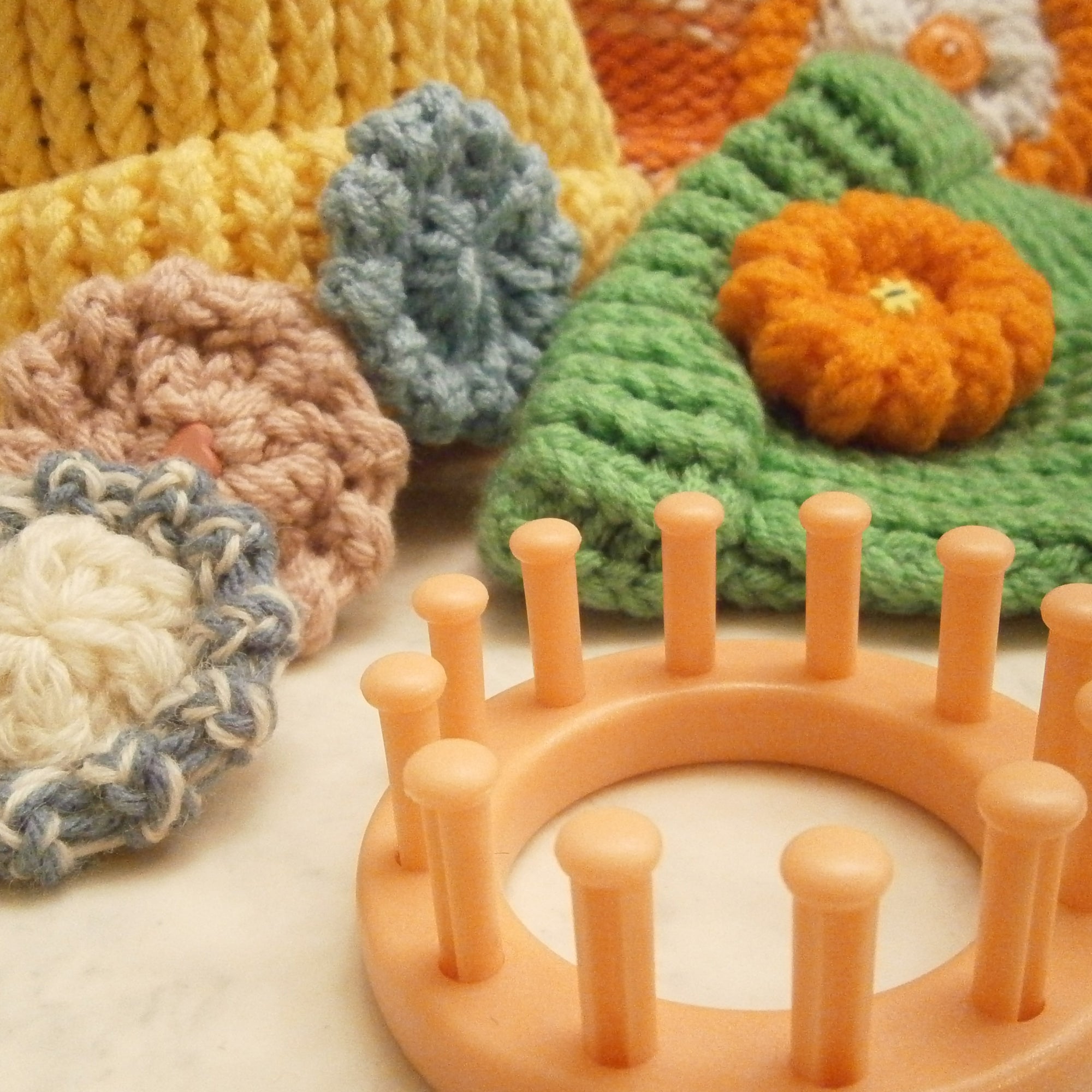 Baby Hat Pattern Making A Hat With A Loom Round Knitting Loom For