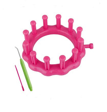 Load image into Gallery viewer, Round Flower Loom Set , Hook, Blunt Yarn Needle and FREE Pattern
