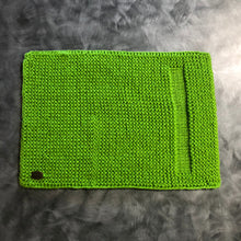 Load image into Gallery viewer, Loom Knit Garter Stitch Table Setting Placemat Pattern made with a 41 Peg loom Copyright Loomahat