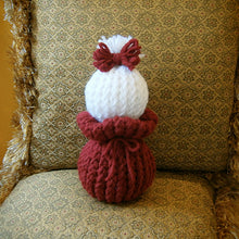 Load image into Gallery viewer, Loom Knit Ball Doll made with 24 peg loom. Copyright Loomahat