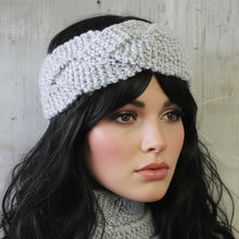 Load image into Gallery viewer, Loom Knit Braided Headband pattern Copyright Loomahat