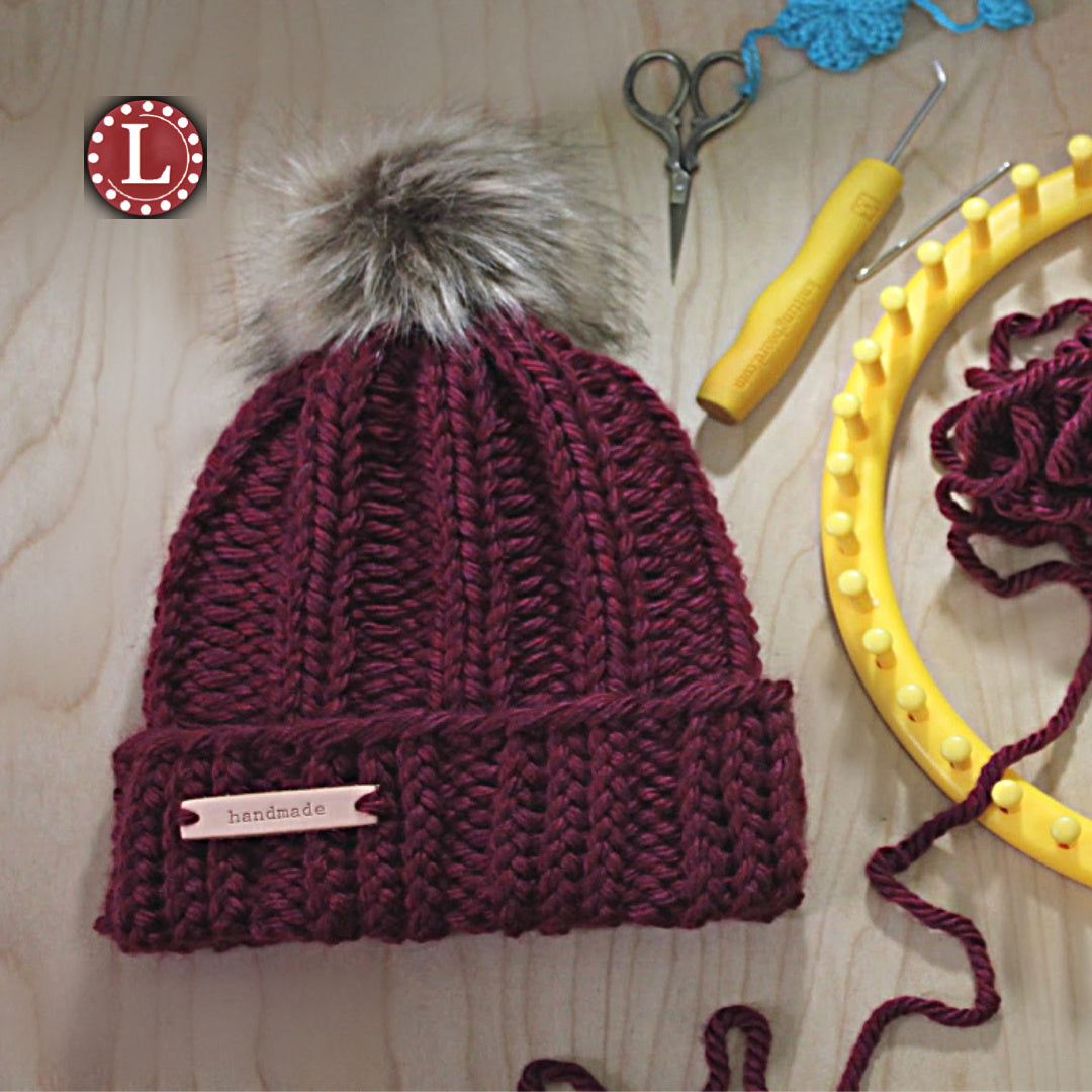 Loom Knit Easy Rib Stitch Hat Pattern –
