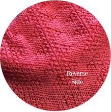 Load image into Gallery viewer, Zig Zag Seed Stitch Pattern on a 41 Peg Round Loom Using Red Heart Coral Yarnwith Video Tutorial by Loomahat Copyright