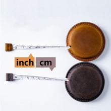Load image into Gallery viewer, Crazy Horse Genuine Leather Retractable Portable Tape Measure