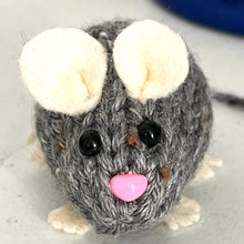 Load image into Gallery viewer, Loom Knit Kitty Cat Toy Pattern Project. Made with 24 peg round loom.