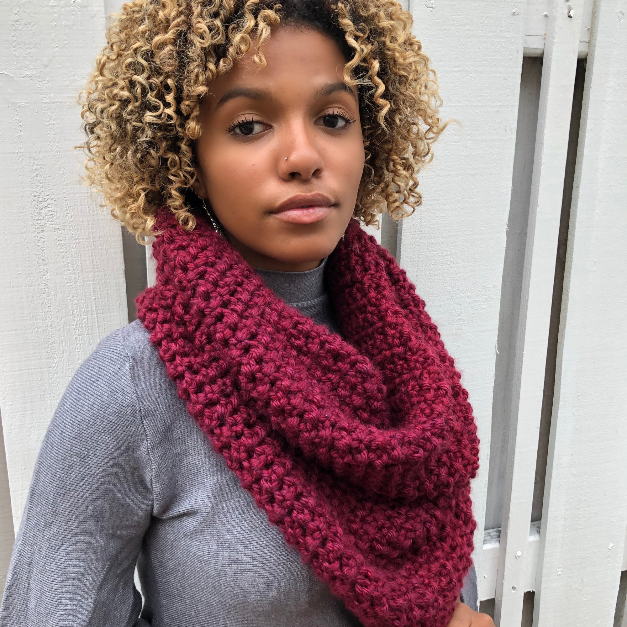 Infinity Scarf with Knitting Loom