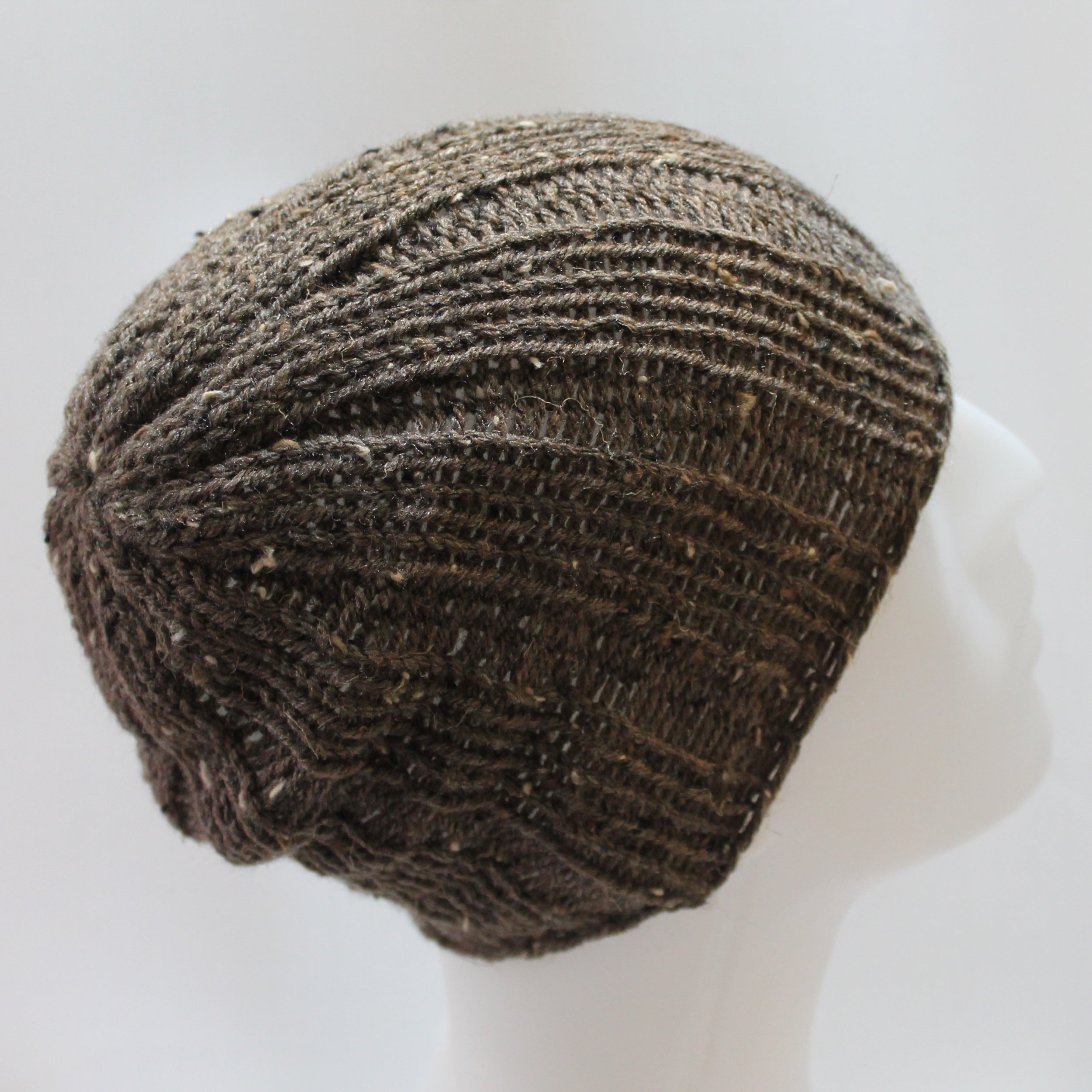 Easy Rib Stitch Hat Pattern for Men Women Slouchy Beanie Skull Cap Bri –