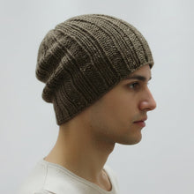 Load image into Gallery viewer, Loom Knit Rib Stitch Hat pattern Copyright Loomahat