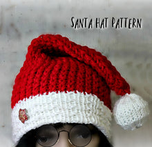 Load image into Gallery viewer, Santa Hat Slouchy Beanie for Men or Women Pattern