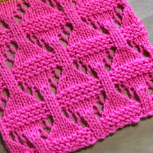 Load image into Gallery viewer, Eyelet Ovals with Garter Lace Stitch Pattern Flat and in the Round