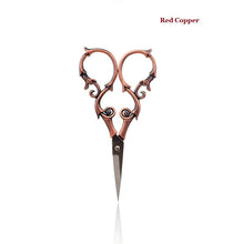 Load image into Gallery viewer, Tulip Handle Medium Size Embroidery Scissors Red Copper