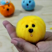 Load image into Gallery viewer, Loom Knit Pattern Emoji Fuzzy Dots Toy Doll Copyright Loomahat