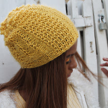 Load image into Gallery viewer, Waffle Rib Stitch Slouchy Hat Pattern