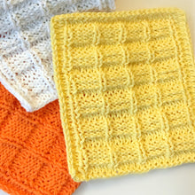 Load image into Gallery viewer, Waffle Stitch Dishcloth / Washcloth  / Bath cloth / Pattern