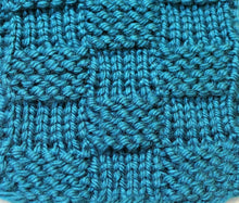Load image into Gallery viewer, Garter Stitch Checks Basketweave Stitch Pattern