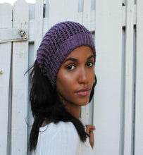 Load image into Gallery viewer, Loom Knit Pattern Scarf Headband Ear warmer for messy bun dreadlocks made on 41 Peg loom by Loomahat Copyright