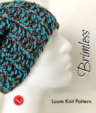Load image into Gallery viewer, Loom Knit Brimless Hat 42 peg loom Copyright Loomahat