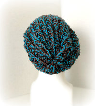 Load image into Gallery viewer, Loom Knit Brimless Hat 42 peg loom Copyright Loomahat