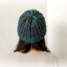 Load image into Gallery viewer, Loom Knit Brimless Hat 42 peg loom Copyright Loomahat