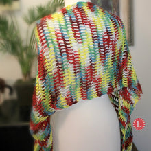 Load image into Gallery viewer, Loom Knit Rectangular Shawl the Lacy Mock Mesh Stitch Pattern