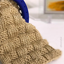 Load image into Gallery viewer, Puffy Basketweave Stitch Pattern Flat and in the Round