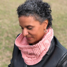 Load image into Gallery viewer, Loom Knit Pyramid Stitch Cowl Pattern Copyright Loomahat