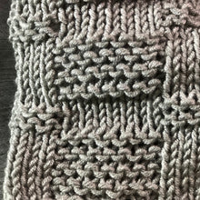 Load image into Gallery viewer, Close-up of Loom Knit Blocks Stitch Pattern