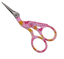 Load image into Gallery viewer, Colorful Vintage Style Storke Crane Scissors