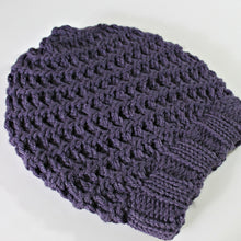 Load image into Gallery viewer, Loom Knit Hat Pattern Messy Bun with Video on 41 Peg Loom by Loomahat
