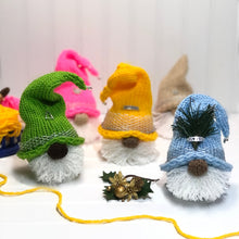 Load image into Gallery viewer, Loom Knit Gnome Doll Ornament Pattern on a 24 Peg Loom Christmas Copyright Loomahat